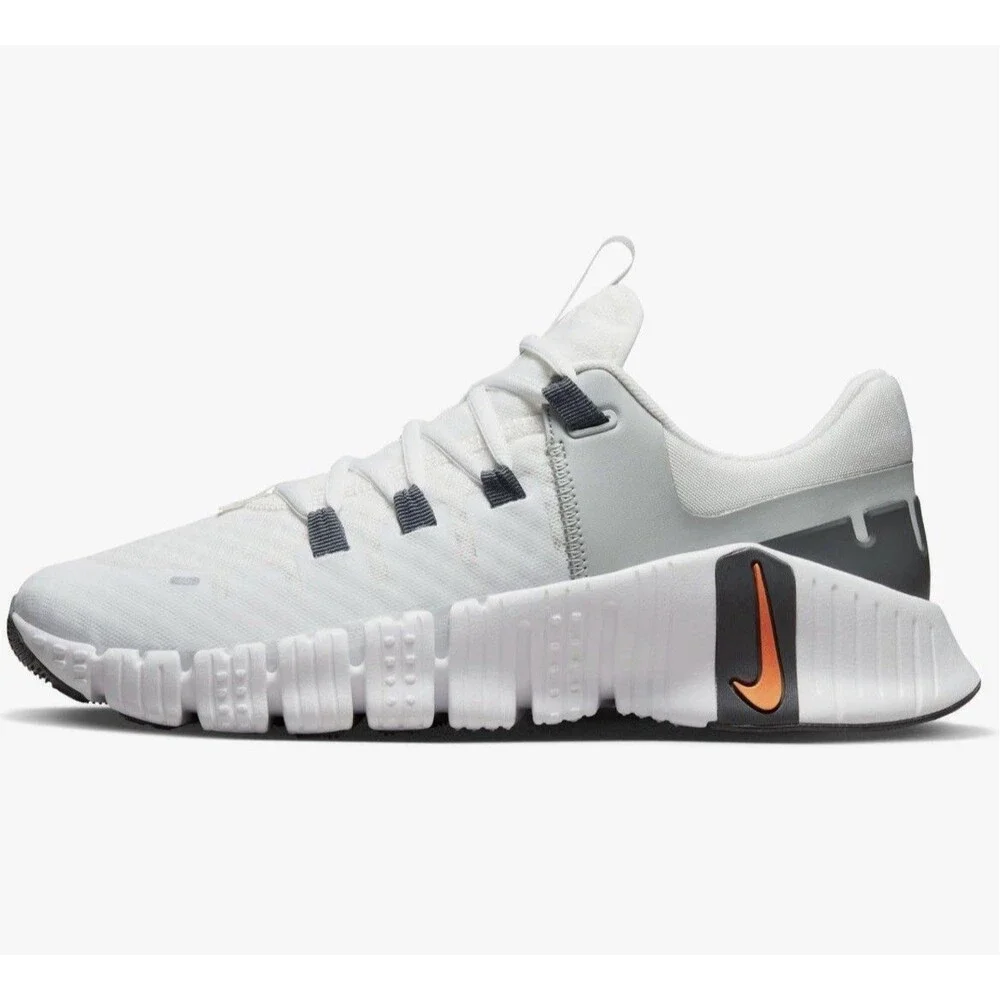 Men’s Size 9 -Nike Free Metcon 5 Summit White/Mandarin DV3949-101 (( No Lid))